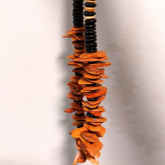 Women's Multi-Colors Shapes Wood Slats/Beads Statement Necklace - NWOT - Picture 4 of 10